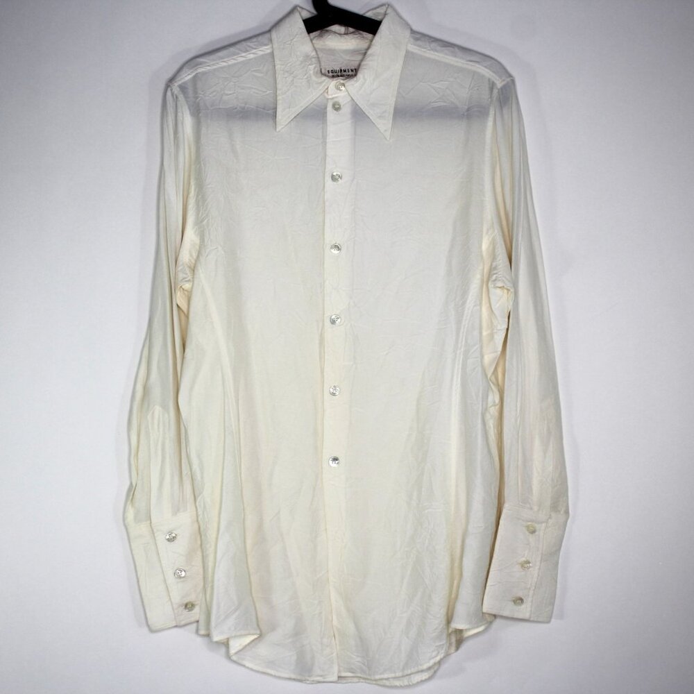 Equipment Mens Medium Rayon Blend Soft Flowy Button Up Shirt NEW RARE G1413